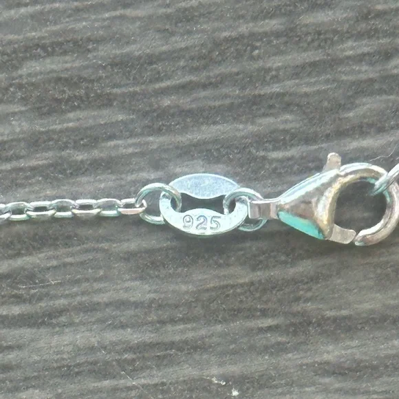 925 Silver Green Malachite Clover Bracelet - Picture 3 of 4